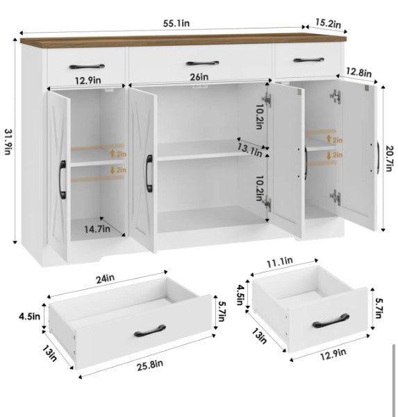 Willow Creek Farmhouse Sideboard