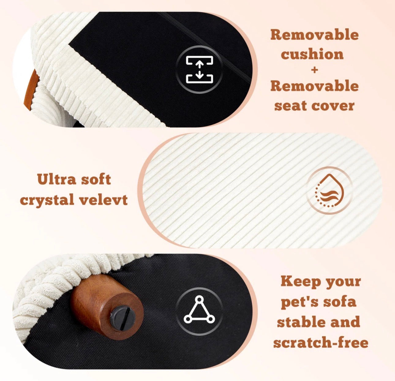 CozyPaw Luxe Pet Sofa