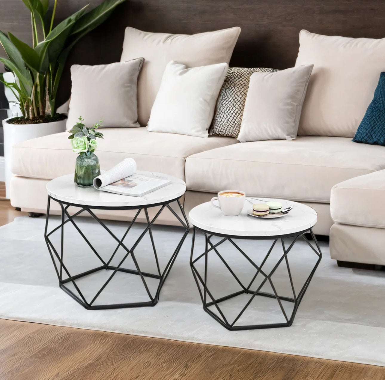 The “Geo Noir” Nesting Table Set