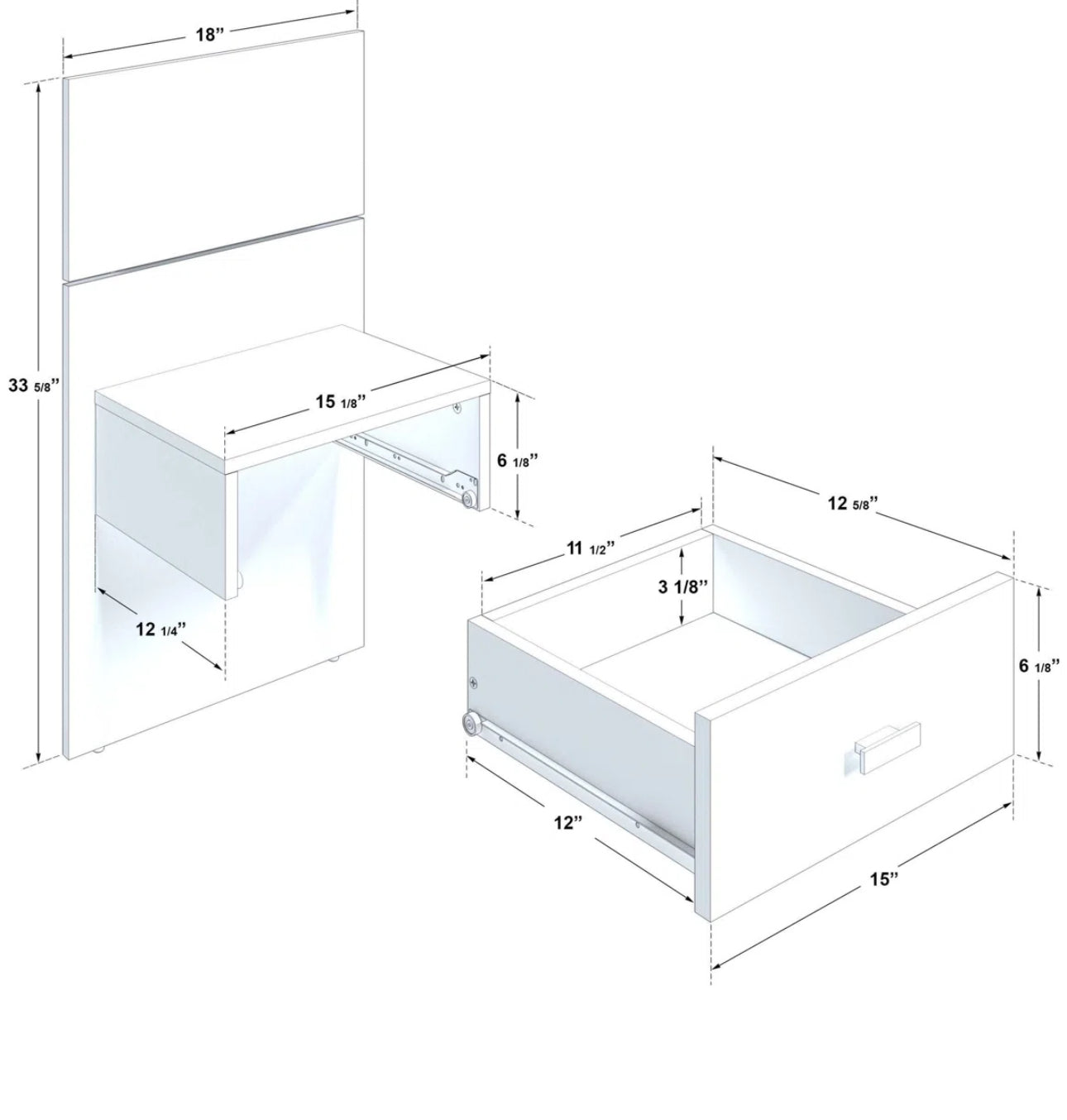 Modern Walnut Platform Bed with Integrated Nightstands