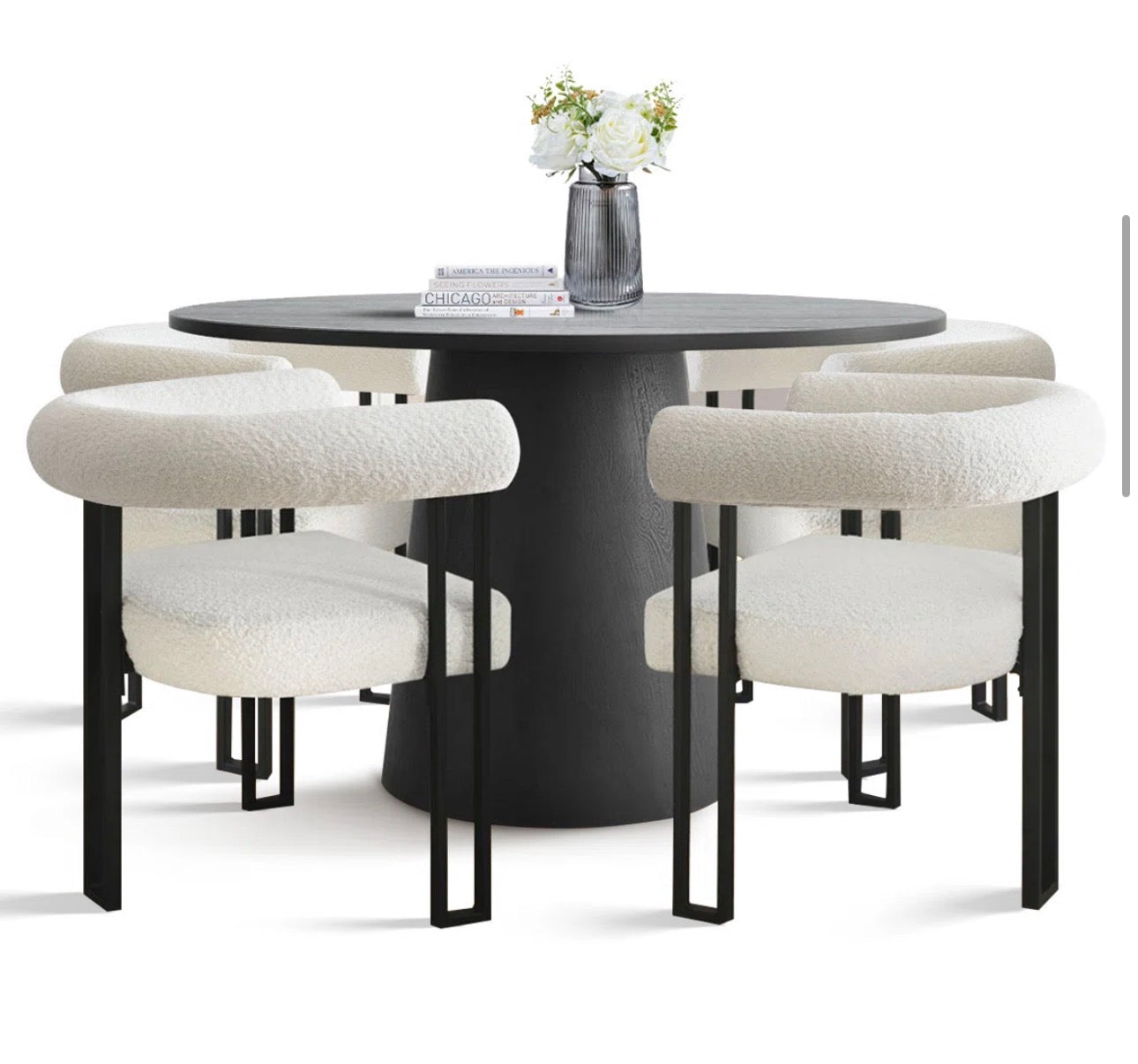 Monroe 5-Piece Modern Round Dining Set