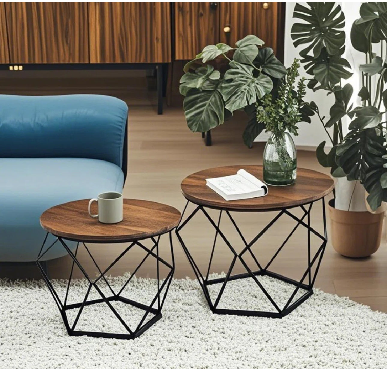 The “Geo Noir” Nesting Table Set