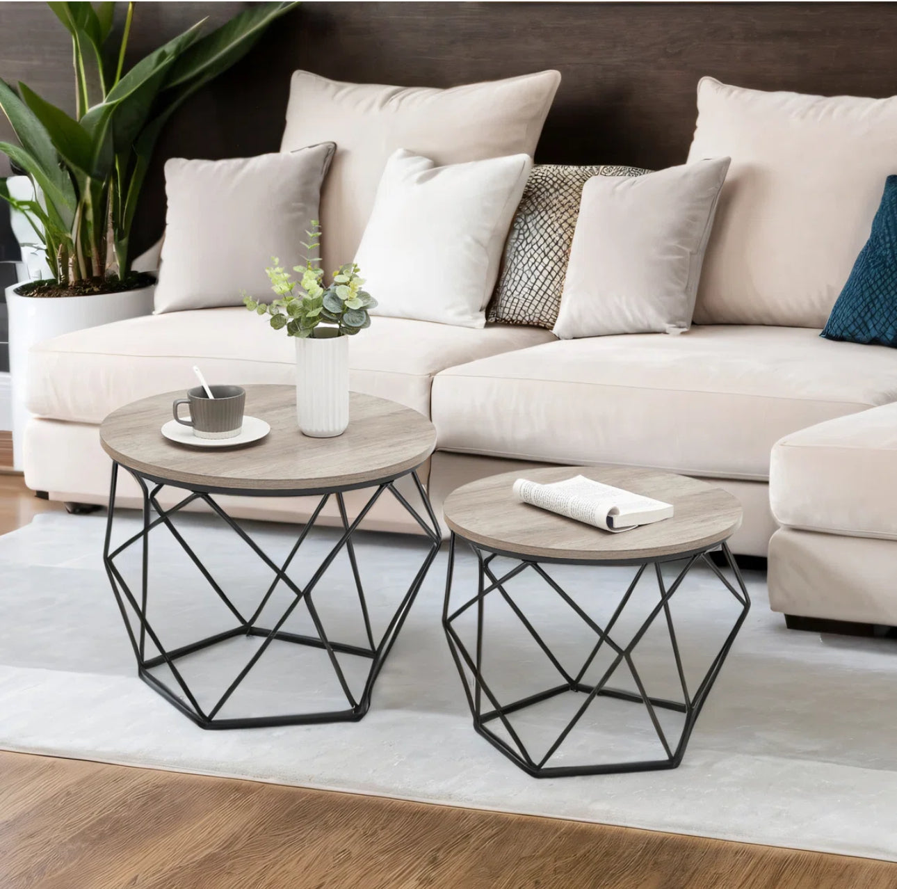 The “Geo Noir” Nesting Table Set
