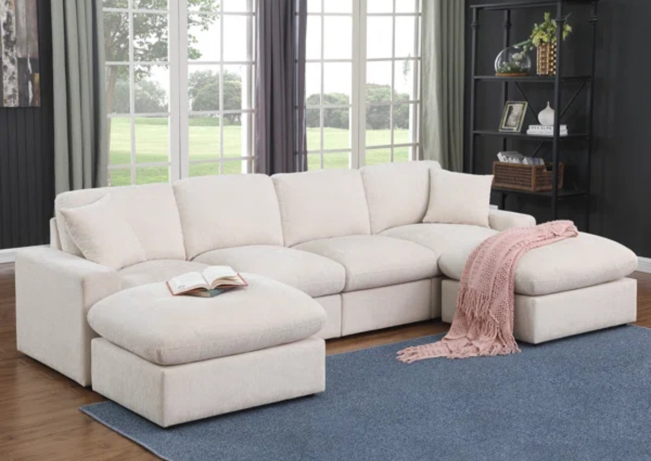 The Haven Plush Sectional Sofa Set