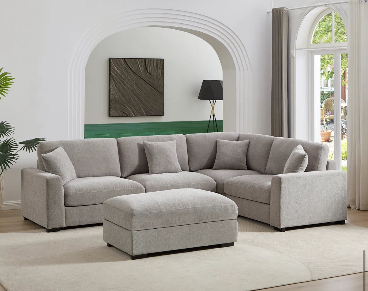 The Haven Plush Sectional Sofa Set