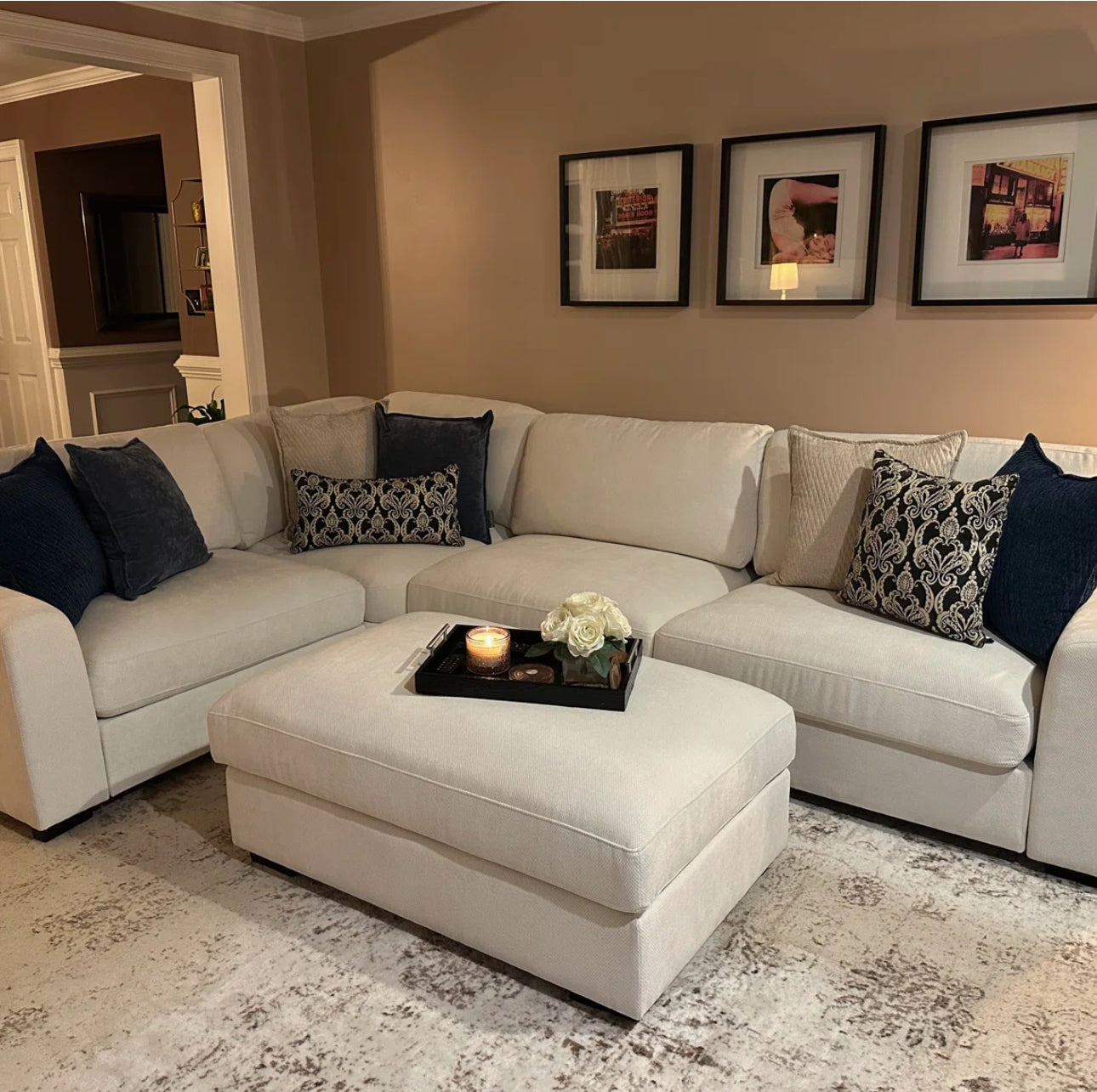 The Haven Plush Sectional Sofa Set