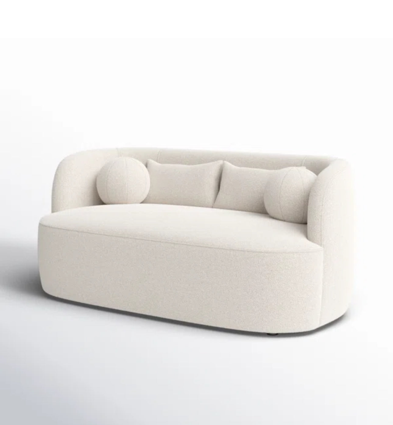Modern Cream Bouclé Sofa