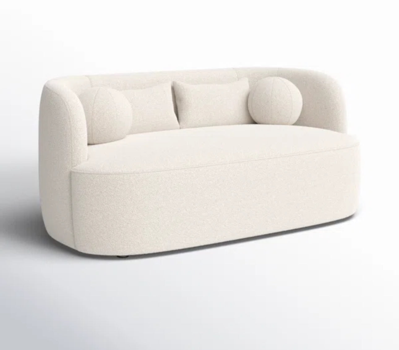 Modern Cream Bouclé Sofa